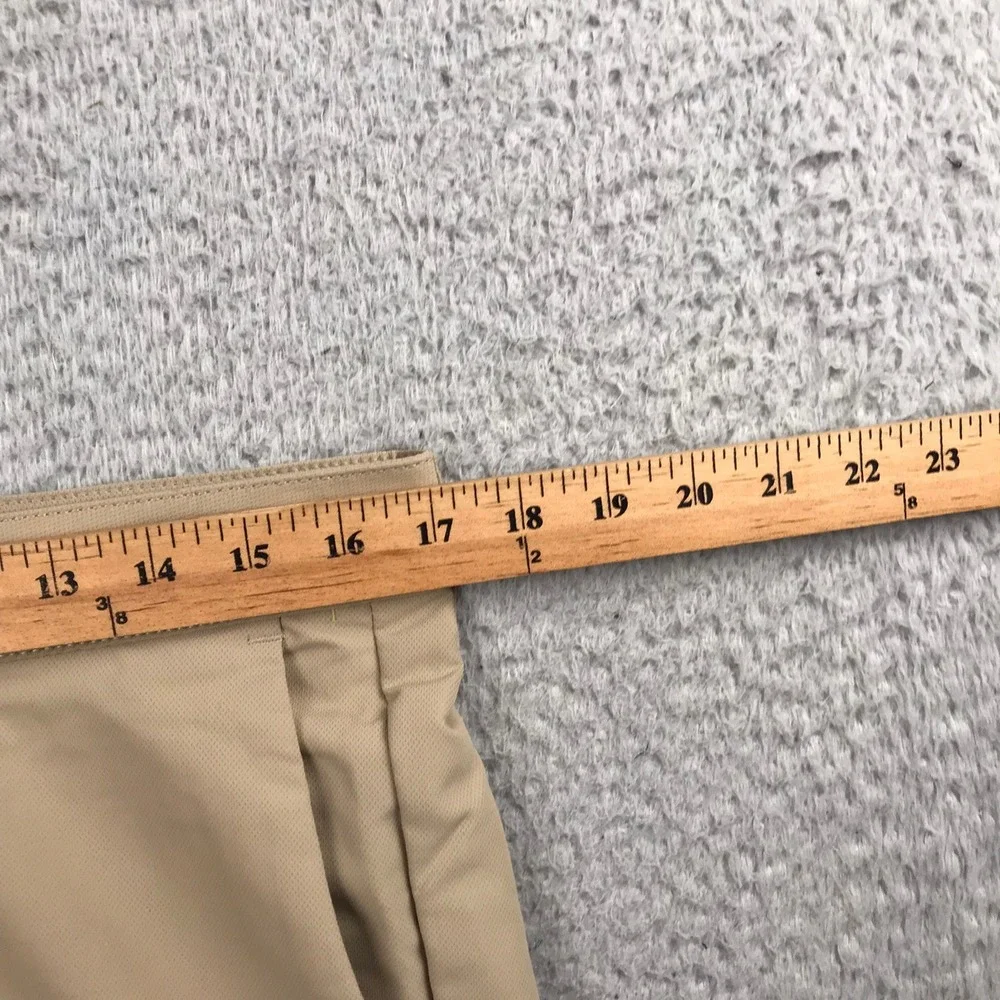 Banana Republic Flat Front Pant Mens 32x34 Tan Golf Trousers Polyester  NEW NWT